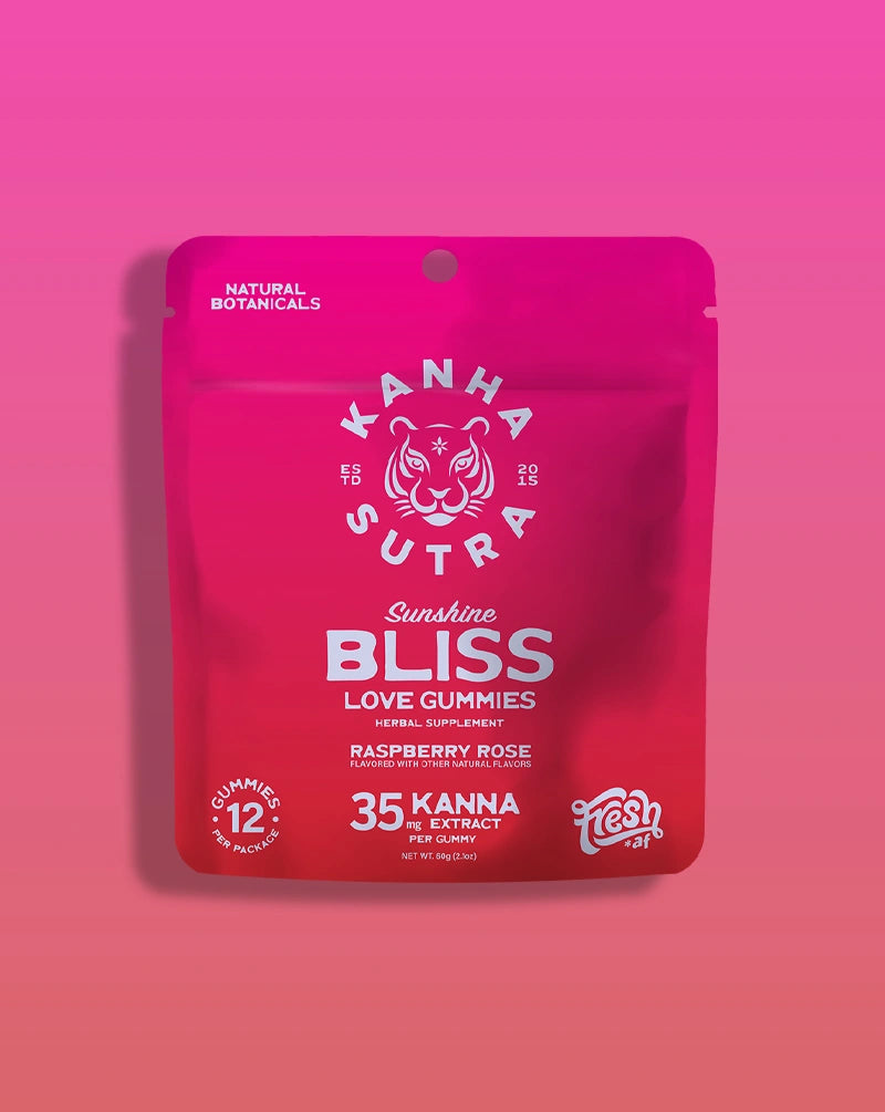 Sunshine Bliss Raspberry Rose Kanna gummies