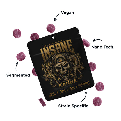 Dr. Greenthumb's x KANHA INSANE Sour Black Cherry Gummies*