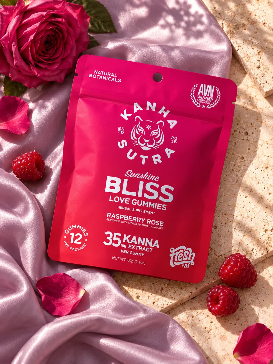 Sunshine Bliss Raspberry Rose Kanna gummies