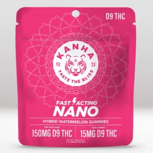 KANHA Life Fast-acting NANO Hybrid Watermelon Gummies with D9 THC - Packaging