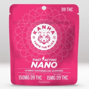 KANHA Life Fast-acting NANO Hybrid Watermelon Gummies with D9 THC - Packaging